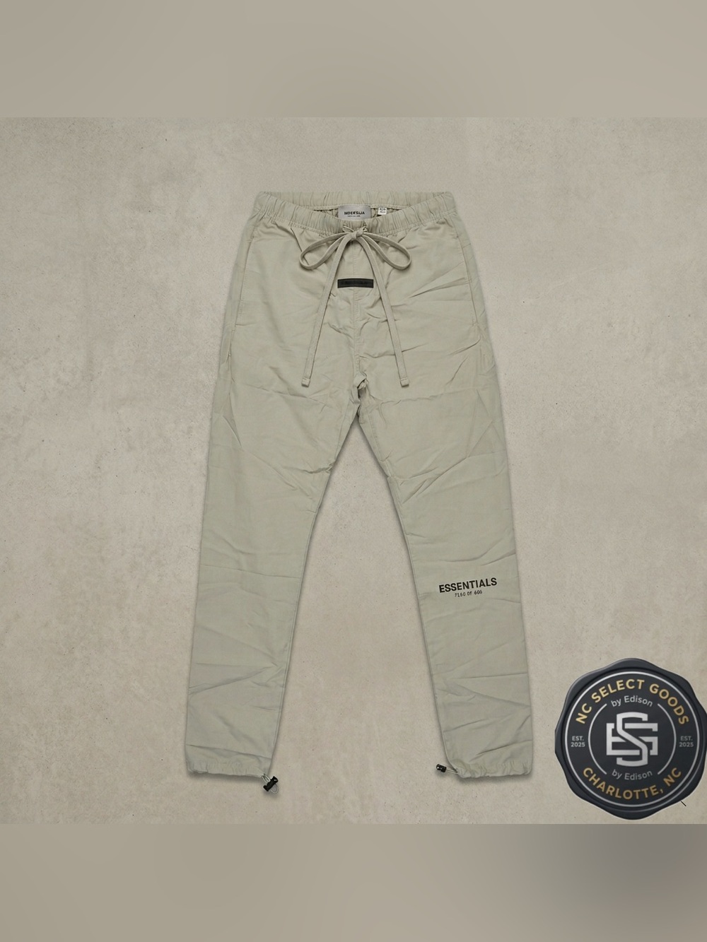 Fear of God Essentials Nylon Track Pants Sage Beige XXS Unisex FOG